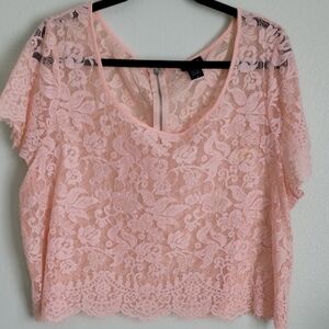 Torrid Pink Lace Women's Top